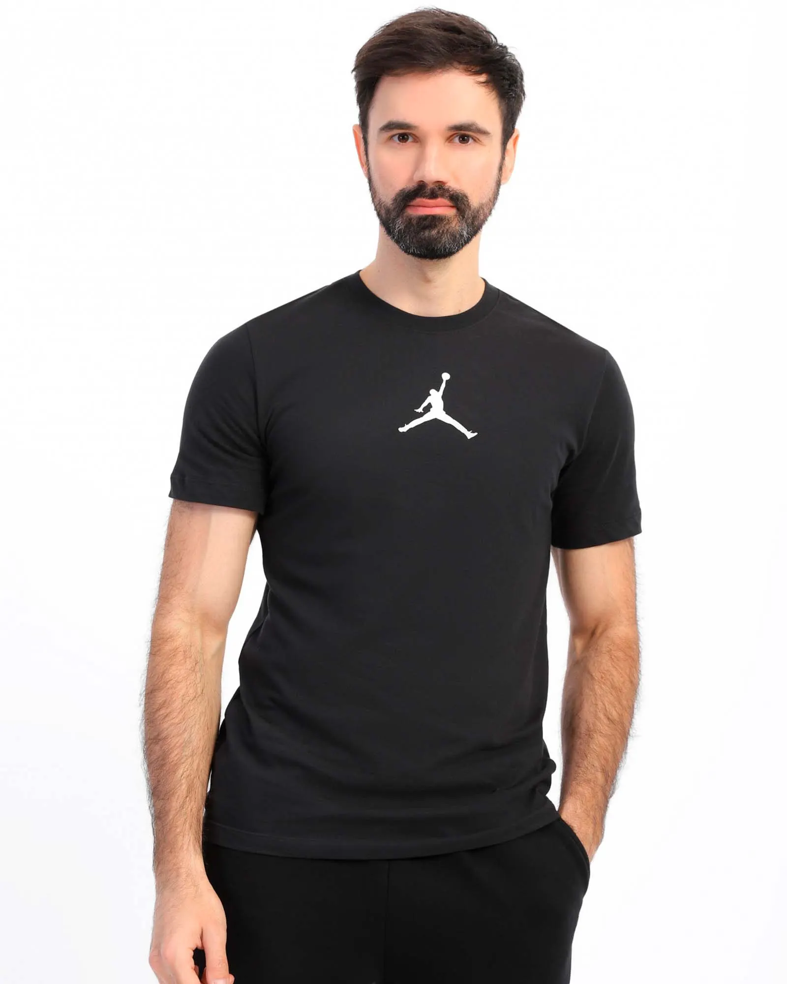 Футболка чоловіча Jordan Jumpman Dri-FIT CW5190-010, колір чорний — фото 1 з 2