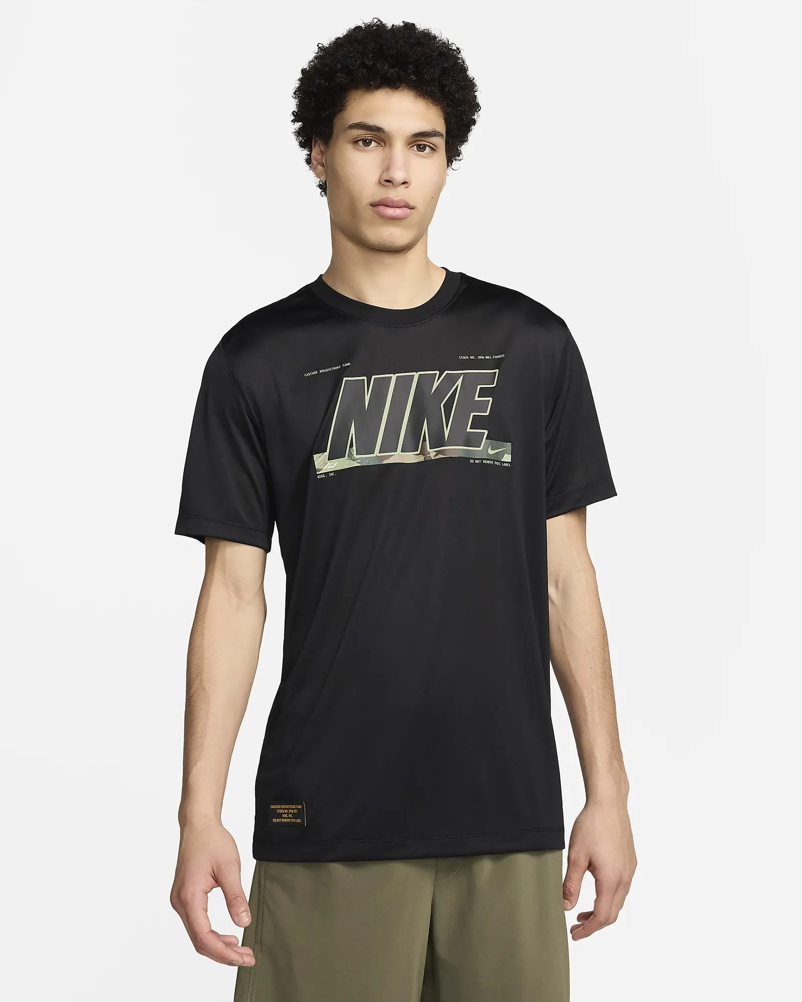Футболка чоловіча Nike Dri-Fit Tee Rlgd Camo Gfx FV8370-010 — фото 1 з 4