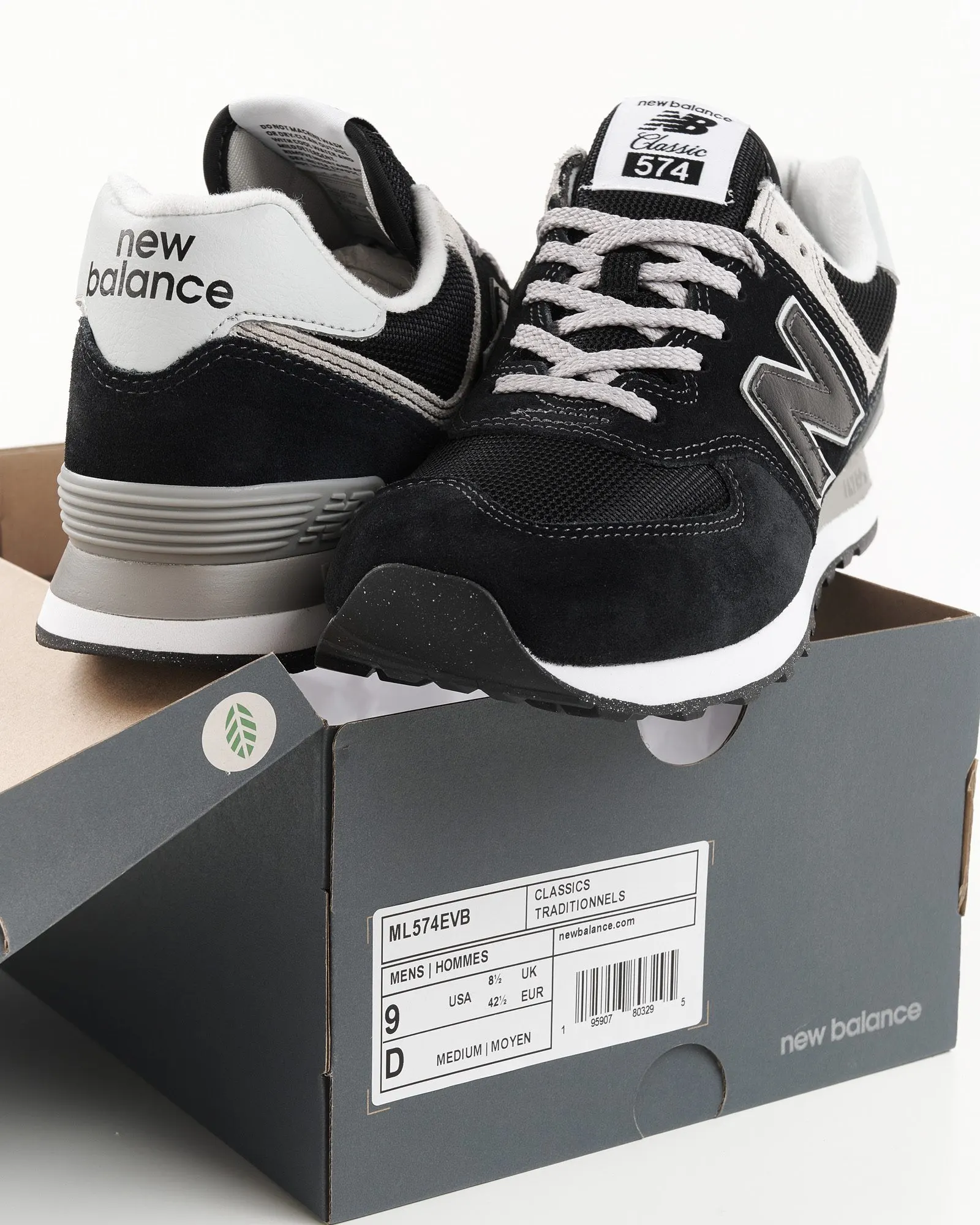 Кросівки чоловічі New Balance 574 ML574EVB, колір сірий — фото 6 з 8